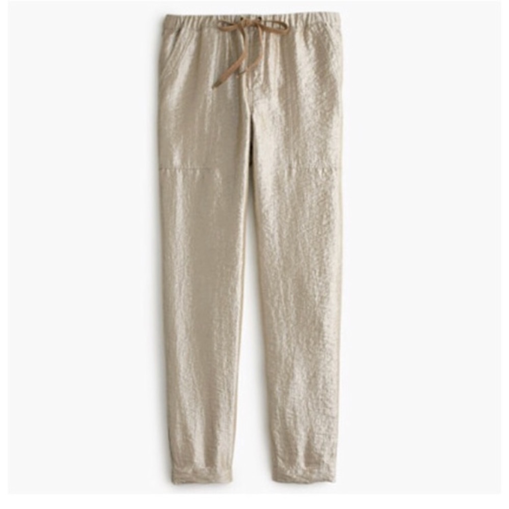 J.Crew • washes lamé pull-on pant